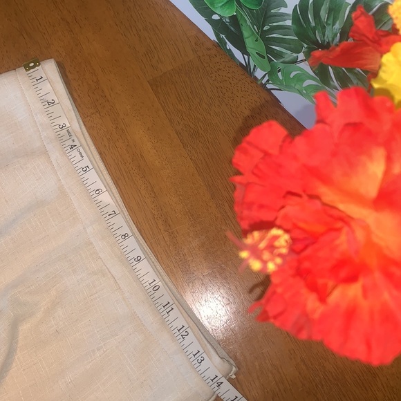 Alta Sz small linen khaki scalloped hem shorts ~ EUC - Picture 9 of 16